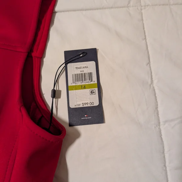 ❤️Tommy Hilfiger Vibrant Red Midi Dress - Picture 3 of 9